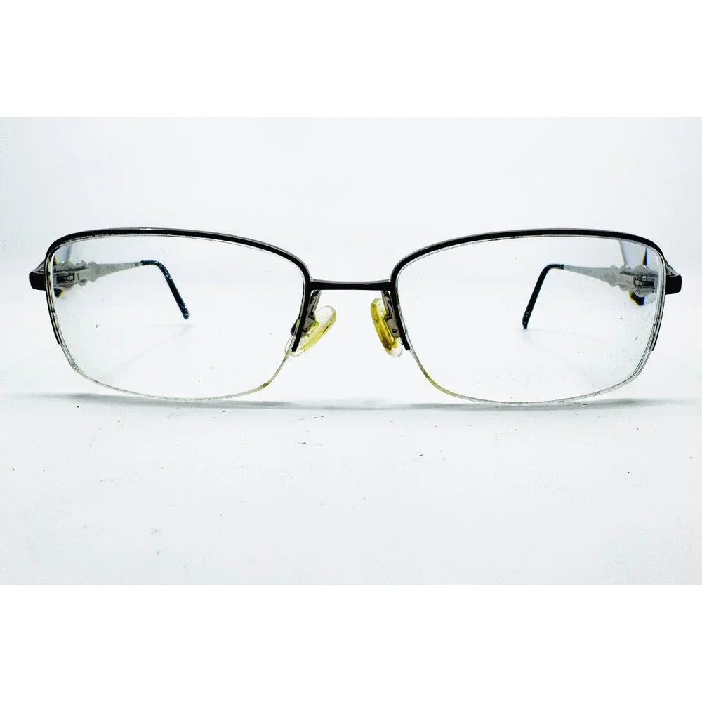 Elle Eyeglasses Womens Black Semi-Rimless Rectangular EL13417 52-17-135